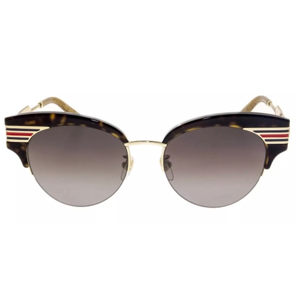 💯Authentic Gucci Sylvie Havana Cat Eye Sunglasses GG0283S - Picture 6 of 15